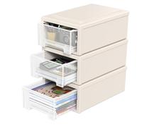 Afromy Tiroir de rangement de boîte empilable de 6 pintes, unité de boîte avant empilable de bureau, paquet de 3, f