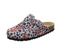 AFS 26900 Pantoufles fermées pour femme, en feutre, sabots d'hiver confortables et chauds fabriqués en Allemagne, Blanc/Motif Kiss, 39 EU