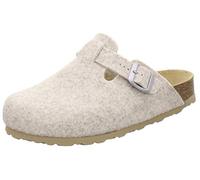 AFS 26900 Pantoufles fermées pour femme, en feutre, sabots d'hiver confortables et chauds fabriqués en Allemagne, beige, 41 EU