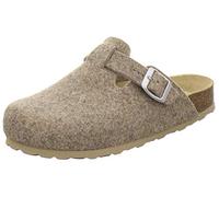 AFS 26900 Pantoufles fermées pour femme, en feutre, sabots d'hiver confortables et chauds fabriqués en Allemagne, naturel, 40 EU