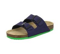 AFS-Schuhe 1100, Mules pour enfant en cuir, pantoufles pour maternelle et école primaire, Nubuck marine, 38 EU
