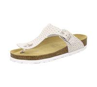 AFS-Schuhe 2107, Sandale tendance pour femme avec séparateur d'orteils en cuir, Pantoufles confortables avec semelle plantaire - Fabriquées en Allemagne, 41 EU
