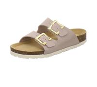 AFS-Schuhe 2110S Mules tendance pour femme en cuir véritable, sandales d'été avec grande boucle, fabriquées à la main en Allemagne, beige, 42 EU