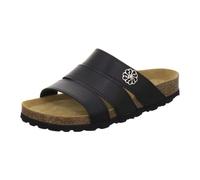 AFS-Schuhe 2113 Mules confortables pour femme en cuir véritable, chaussures de travail pratiques, pantoufles, fabriquées à la main en Allemagne, Noir , 37 EU