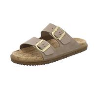 AFS-Schuhe 2400 - Mules tendance pour femme, Chaussures - En cuir véritable - Sandales d'été avec grande boucle - Fabriquées à la main en Allemagne, sable, 37 EU