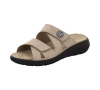 AFS-Schuhe 2808 Mules confortables en cuir pour femme Chaussures de travail pratiques avec semelle amovible Chaussons confortables, Nubuck sable., 41 EU