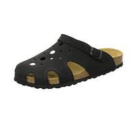 AFS-Schuhe 3093 Sabots en cuir pour homme - Chaussons confortables fermés - Pantoufles de travail pratiques - Pantoufles tendance pour la maison - Fabriquées en Allemagne, Noir , 39 EU