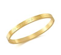 AFSTALR Bracelets Fin en Acier Inoxydable Message Bracelet pour Femme d’Inspiration d'amitié en Or Bracelet Jonc pour Meilleur Ami…