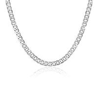 AFSTALR Chaine Homme Femme Acier Inoxydable Argent Collier Chaîne Figaro 1+3 Bijoux Anniversaire Cadeau 5mm-66cm