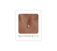 AFSTALR Collier Pendentif Femme Mars Collier Pierre de Naissance Argent Acier Inoxydable Zircon Chaine Cadeau Anniversaire pour Fille Mère Petite Amie, 40+5cm