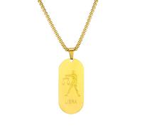 AFSTALR Collier Signe Astrologique Balance Pendentif Or Zodiaque Collier Cadeau de Noël Hommes