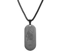 AFSTALR Collier Signe Astrologique Leo Pendentif Noir Zodiaque Collier Cadeau de Noël Hommes