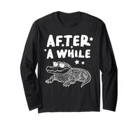 After A While Funny Alligator Retro Vacation Esthétique Humour Manche Longue