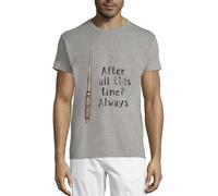 After All This Time Always Wizard Wand Crew Neck Cotton Men's T-Shirt Gris, gris, XS