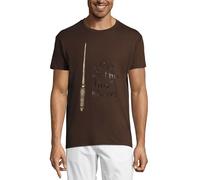 After All This Time Always Wizard Wand Crew Neck Cotton T-Shirt Homme Chocolat, chocolat, XXL