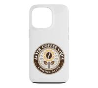 After Coffee Vibes Coming Alive Fleur de Grain de café Coque pour iPhone 13 Pro