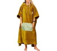 After Essentials - Poncho de bain - Poncho Jacquard Outdoor Shades en Coton - Kaki Kaki