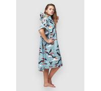 After Sketchbook Poncho de surf bleu Uni