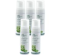 After Sun Foam 5x150 ml | Mousse Hydratante Après-Soleil à l’Aloe Vera Bio et Calendula | AfterSun Visage et Corps | Texture Légère à Absorption Rapide| Vegan, Sans Parabènes ni Silicones