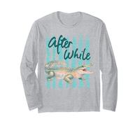 After While Crocodile Reptile Swamp Animal Design Alligator Manche Longue