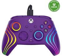 Afterglow Wave Controller Violet Manette De Jeu Rgb Filaire - Licence Pour Xbox Series Xs, Xbox One Et Windows - Boutons Programmables, Gachettes À Effet Hall, Commandes Audio