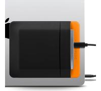Afterplug Support adhésif à 2 poches pour disque dur portable portable externe SSD, disque dur, souris fine et câbles (grande taille - compatible avec SSD et disques durs 2,5")