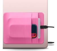 Afterplug Support SSD & Disque Dur à 2 Poches pour PC Portable, Adhésif 3M | Pour HDD externes 2,5 pouces et SSD portables | 15 x 12 cm | Poche séparée pour câbles | Sangle de maintien intégrée