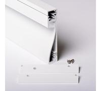 AFTERTECH 1 x 2 m 8016B 80 x 16 mm profil aluminium blanc pour bandes bandes LED barre rigide + couvercle plastique opaque 2 m 200 cm peint (1 x 2 m 8016B fog)