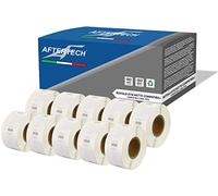 Aftertech 10x 11353 12x24mm Rouleaux d'étiquettes adhésives compatibles (1000 étiquettes/rouleau = 10000 au total) pour les imprimantes d'étiquetage Dymo LabelWriter S0722530 10x11353
