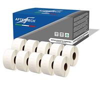 Aftertech 10x 11355 19x51mm Rouleaux d'étiquettes adhésives compatibles (500 étiquettes/rouleau = 5000 au total) pour imprimantes d'étiquetage Dymo LabelWriter S0722550 10x11355