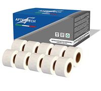 Aftertech 10x 99010 28x89mm Rouleaux d'étiquettes adhésives compatibles (130 étiquettes/rouleau = 1300 au total) pour imprimantes d'étiquetage Dymo LabelWriter S0722370 10x99010