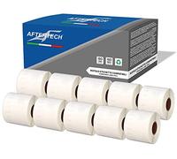 Aftertech 10x 99014 54x101mm Rouleaux d'étiquettes adhésives compatibles (220 étiquettes/rouleau = 2200 au total) pour imprimantes d'étiquetage Dymo LabelWriter S0722434 10x99014