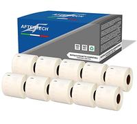 Aftertech 10x 99015 54x70mm Rouleaux d'étiquettes adhésives compatibles (320 étiquettes/rouleau = 3200 au total) pour les imprimantes d'étiquetage Dymo LabelWriter S0722440 10x99015
