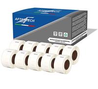 Aftertech 10x 99017 12,5x51mm Rouleaux d'étiquettes adhésives compatibles (220 étiquettes/rouleau = 2200 au total) pour imprimantes d'étiquetage Dymo LabelWriter S0722460 10x99017
