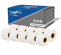 Aftertech 10x 99018 38x190mm Rouleaux d'étiquettes adhésives compatibles (110 étiquettes/rouleau = 1100 au total) pour imprimantes d'étiquetage Dymo LabelWriter S0722470 10x99018