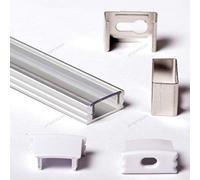 Aftertech 1807 17x7mm PROFIL ALUMINIUM 1M POUR BANDE LED BANDE RIGIDE BARRE 1MT GUIDE PROFIL + COUVERCLE TRANSPARENT