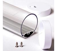 Aftertech 2m 2m 3030B 30mm TUBE ALUMINIUM PROFIL ROND 2M POUR SUSPENSION BANDE LED 2MT + COUVERCLE TRANSPARENT
