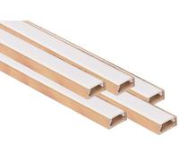 AFTERTECH 5 x 2 m (10 M) 1506LE 15 x 6 mm profil aluminium pour bandes LED barre rigide 2 m 2 m Couleur bois - Oxyde Hydro Dipping effet bois + couverture (5 x 2 mètres 1506LE milk)