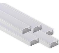 AFTERTECH 5 x 2 m (10 M) 1708 17 x 8 mm profil aluminium pour bandes LED barre rigide 2 m 2 m + couvercle opaque (5 x 2 m 1708 fog)