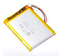 AFTERTECH 505573 2500 mAh 2,5 Ah 73 x 55 x 5 mm Cellule polymère de Lithium LI-POLIMER LIPO 3,7 V Rechargeable avec BMS et connecteur JST PHR 02 M4D1