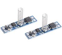 Aftertech® Lot de 2 interrupteurs tactiles 12 V 24 V 8 A pour profilés en aluminium et bandes LED avec indicateur LED bleu avec mémoire