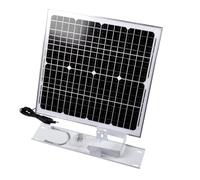 AFTERTECH Module photovoltaïque 30 W 12 V - Panneau solaire - Monocristallin 30 W 18 V Idéal pour systèmes 12 V avec connecteur DC5521 - Dimensions 414 x 429 x 16 mm - Support ftv18 v30 W