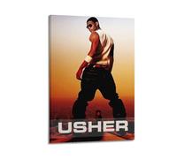 AFTFHTYJK Usher - Couverture de l'album avec signature limitée - Couverture d'album de musique - Affiche de musique pop Hip Hop Rap - Décoration murale sur toile pour fille et garçon, adolescent