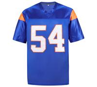 Afuby Thad Castle Maillot de Football 54 Mountain State Bleu Blanc S-XXXL, Bleu, Taille XL