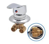 AFUDER Mitigeur Cabine de Douche Robinet de douche en laiton Inverseur de sortie Robinet mitigeur de douche chromé Connecteur G1/2" Mitigeur d'eau froide et chaude de douche pour salle