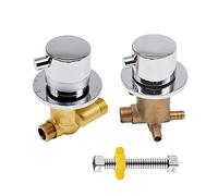 AFUDER Mitigeur Cabine de Douche Thermostatique 2/3/4 Robinet de Douche en laiton Droit Mitigeur contrôle vanne Directionnelle Raccord de Tuyau Interrupteur Robinet