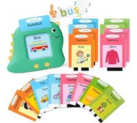 Afufu Cartes Flash Parlantes pour Enfants 112 Feuilles de 224 Mots, Cartes Éducatives Jouets d'apprentissage, Préscolaires Montessori Jeux Éducatifs Cadeaux Garçons et Filles de 2 à 6 Ans(Italien)