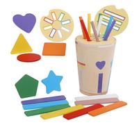 Afufu Jouets de tri des couleurs pour tout-petits, jouets à empiler et à brancher pour bébés de 1 an, jouets Montessori en bois pour enfants de 1 à 3 ans, cadeau de jeu sensoriel pour garçons et