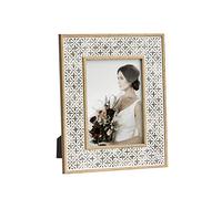 Afuly Cadre Photo 13x18 Blanc Brun Bohème Maroc Modèle Jaune Shabby Boho Mur ou Table