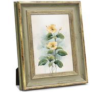 Afuly Cadre Photo 13x18 Vert Or Rétro Vintage Antique Cadre Photo Shabby Table Ou Mur Famille Parents Cadeau